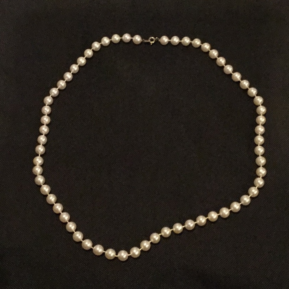 Two Pearl Necklaces & Silver Earrings